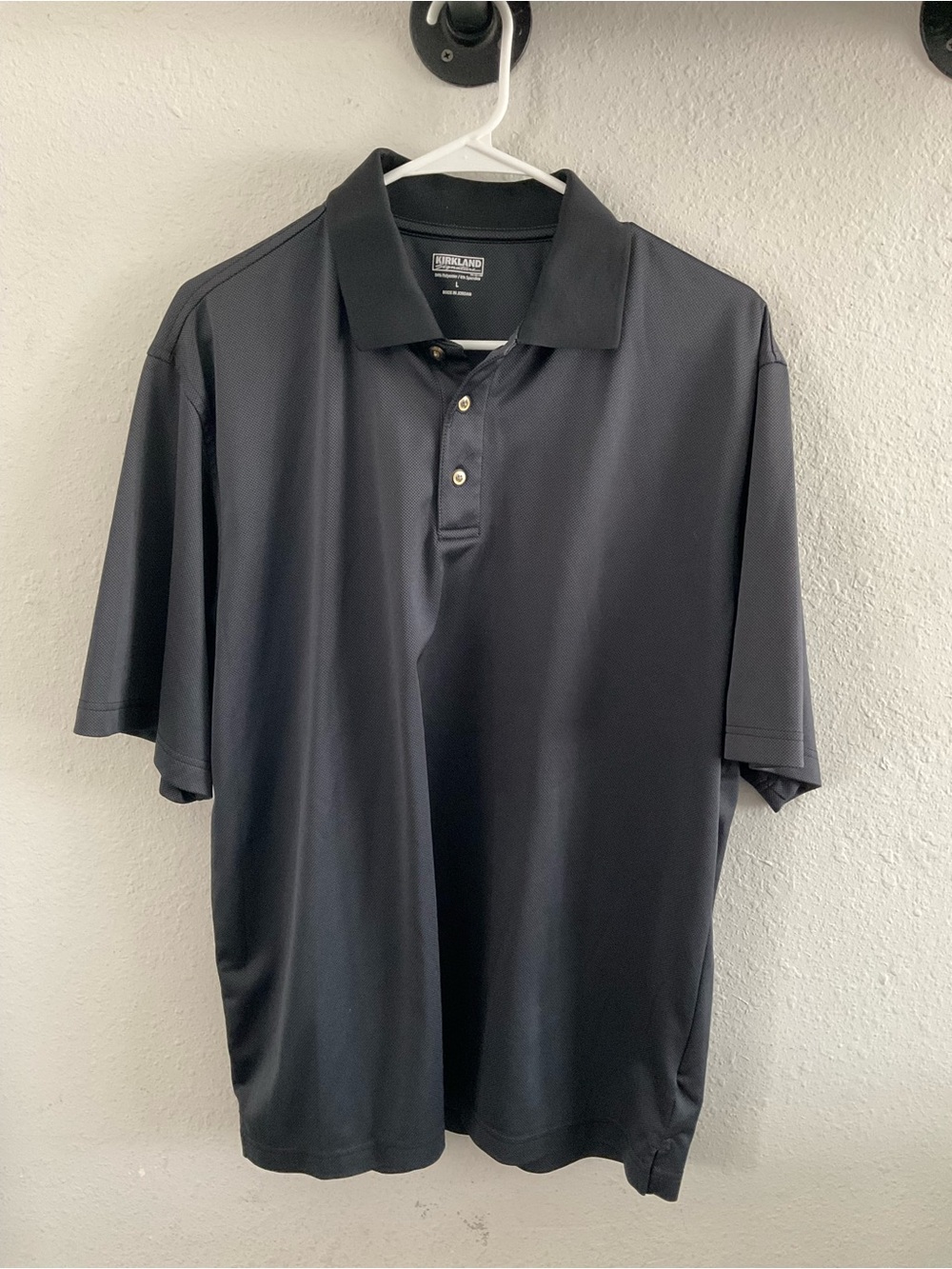 Kirkland Signature Black Men's Short-Sleeve Polo